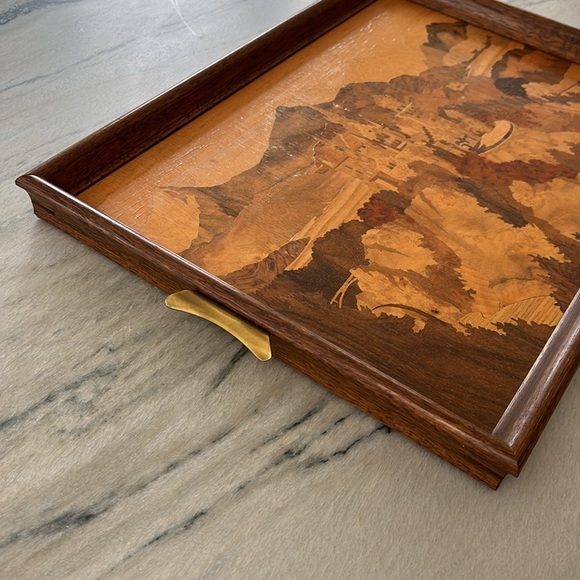 Vtg Buchschmid & Gretaux Stuttgart-Vaihingen wood inlay made in Germany - Picture 6 of 8